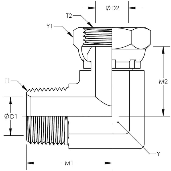 Male Pipe To Female Pipe Swivel 90° Elbow